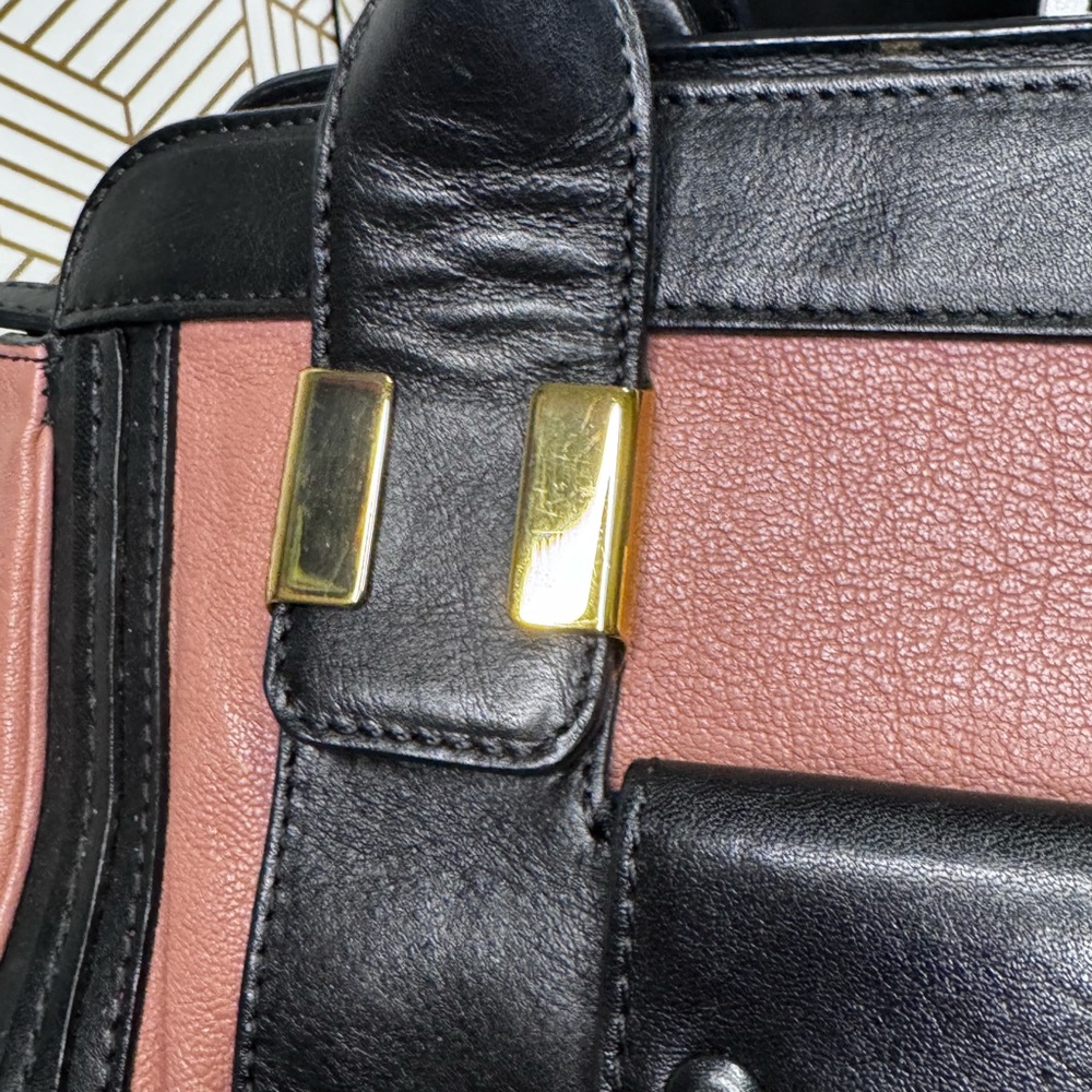 Chloe Vintage Alice Satchel in Black and Pink - Picture 5 of 16
